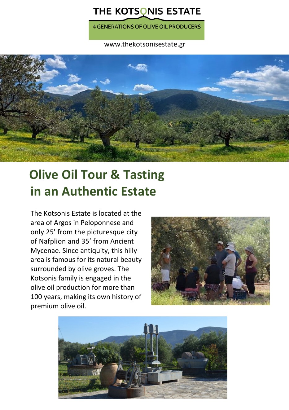 Olive Oil Tour and Tasting - page 1